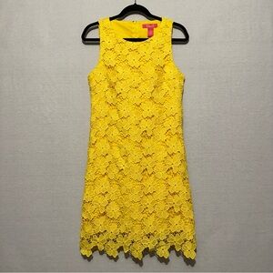 NWT Catherine Malandrino sleeveless yellow lace dress - size 8